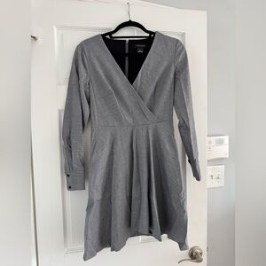 Club Monaco Gray Long Sleeve Dress